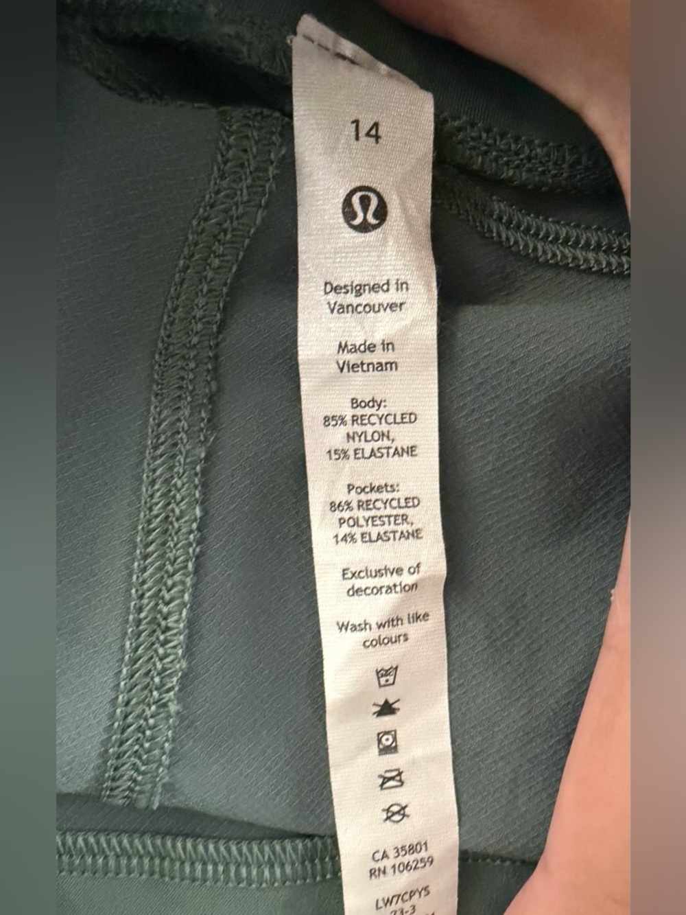 Lululemon Women's shorts- Olive Green (Size 14)